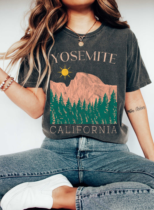 Yosemite National Park Boho Vintage Comfort Colors Tshirt