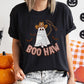 Boo Haw Retro Ghost Comfort Colors Tshirt