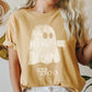 Boo Retro Ghost Comfort Colors Tshirt