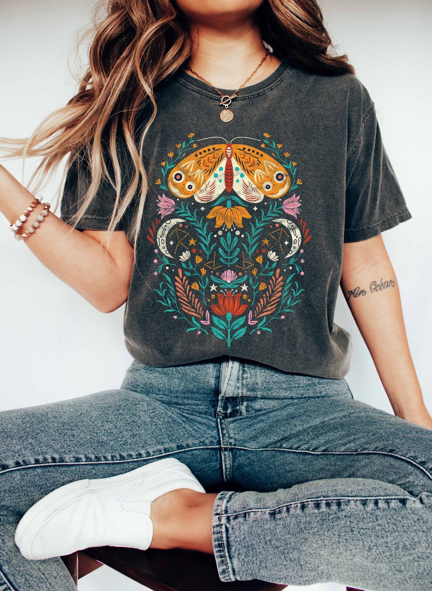 Moth Celestial Color Comfort Colors Tshirt