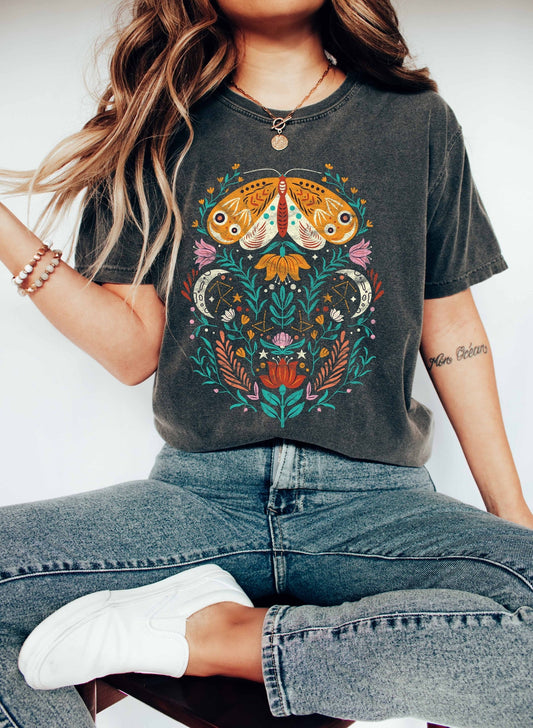 Moth Celestial Color Comfort Colors Tshirt