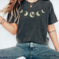 Moon Phases Neckline Celestial Comfort Colors Tshirt