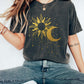 Sun and Moon Gold Chain Celestial Comfort Colors Tshirt