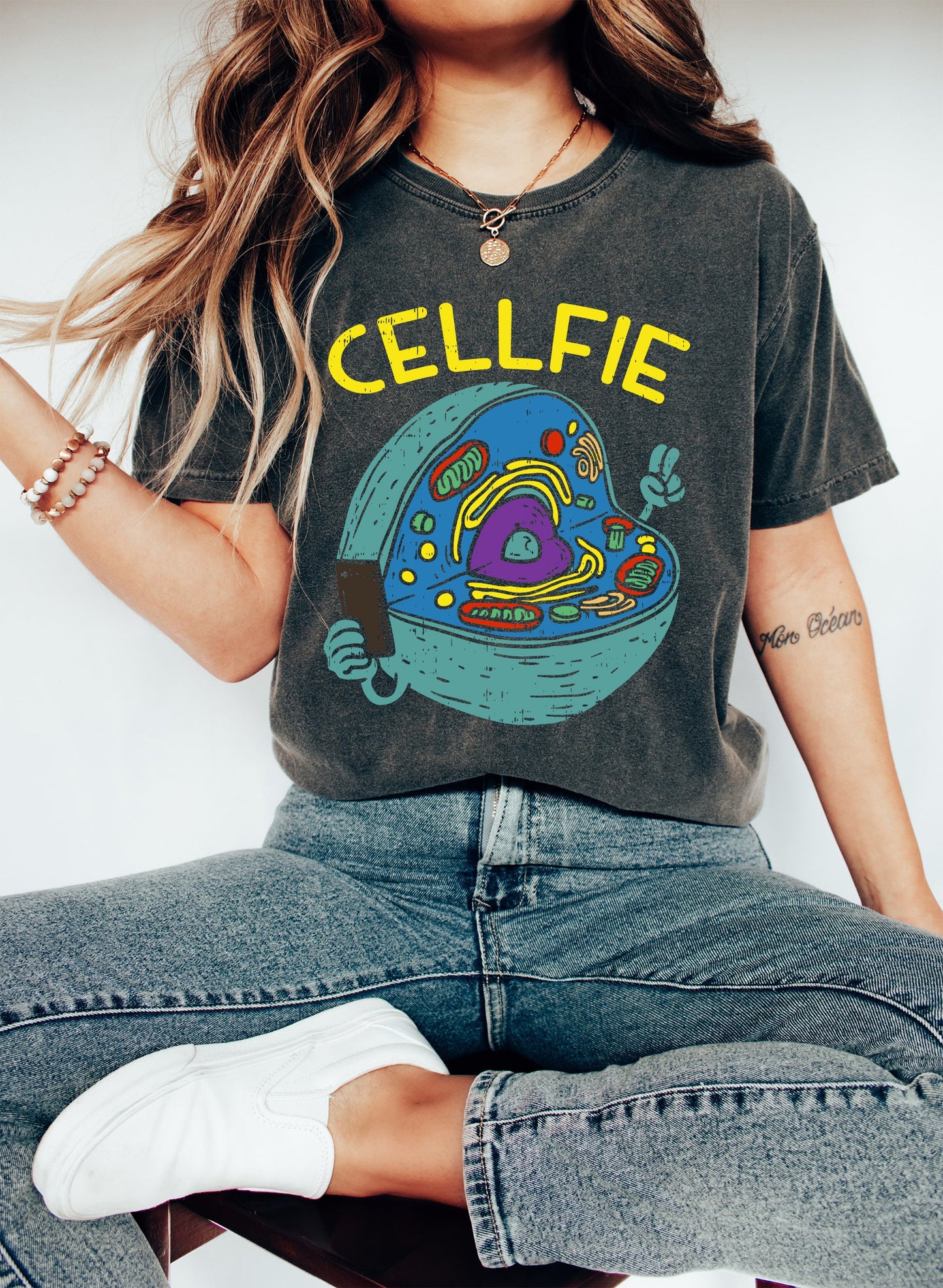 Cellfie Funny Science Teacher Comfort Colors Tshirt