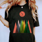 Abstract Mountains And Sun Silhouette Comfort Colors Tshirt