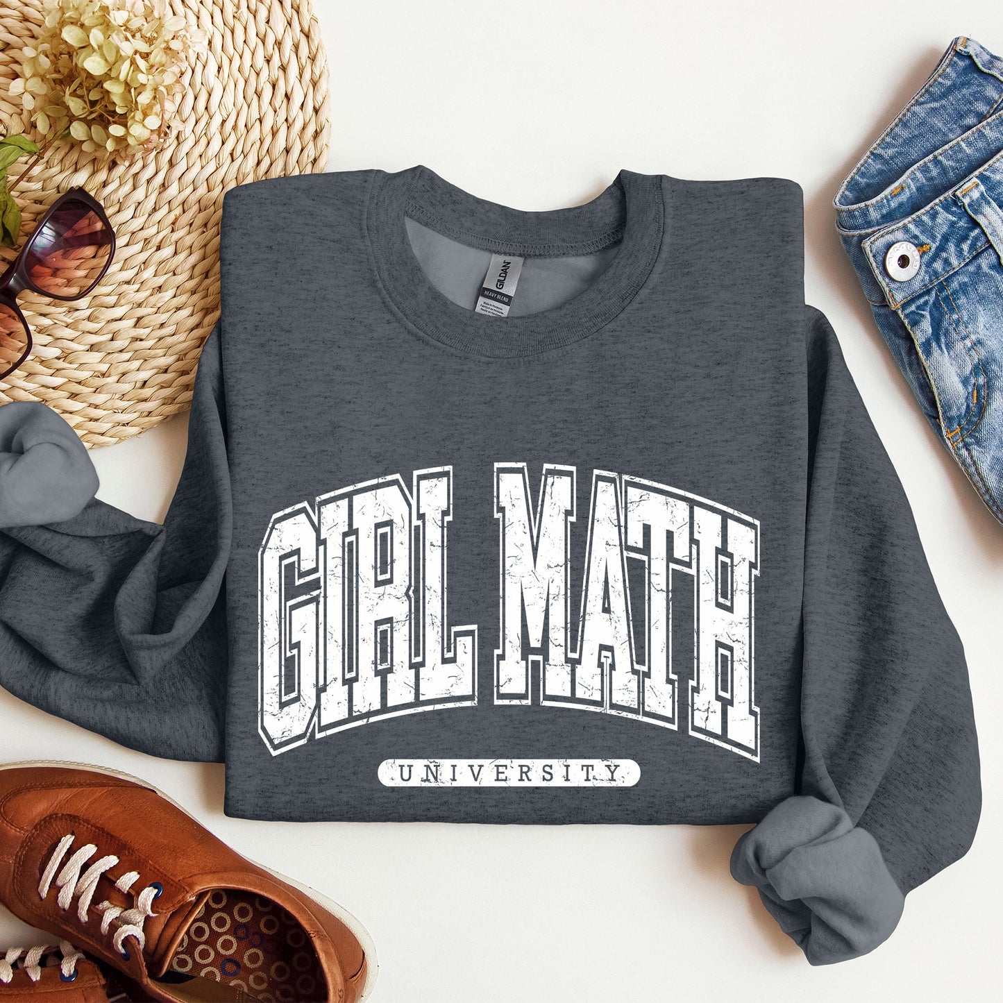 Girl Math University Sweatshirt, Trend