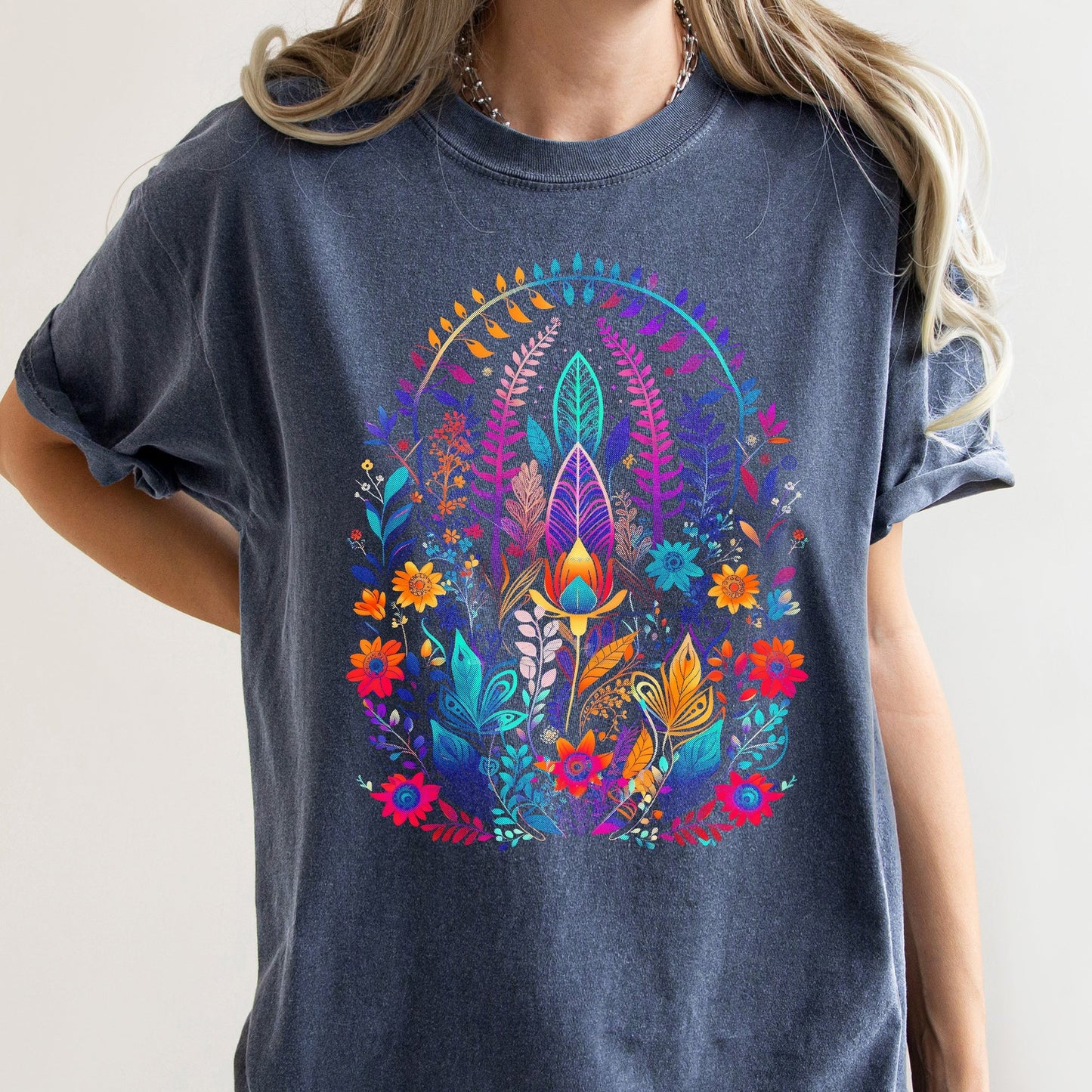 Floral Boho Festival Comfort Colors Tshirt