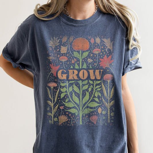 Folk Art Vintage Grow Comfort Colors Tshirt