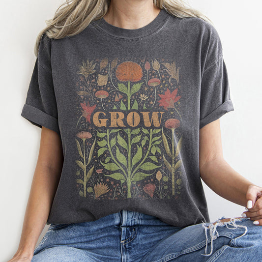 Folk Art Vintage Grow Comfort Colors Tshirt