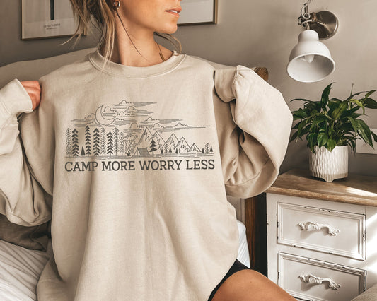 Camp More Worry Less Sweatshirt