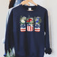 Jars and American Flag Sweatshirt