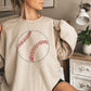 Chic Baseball Word Art Sweatshirt