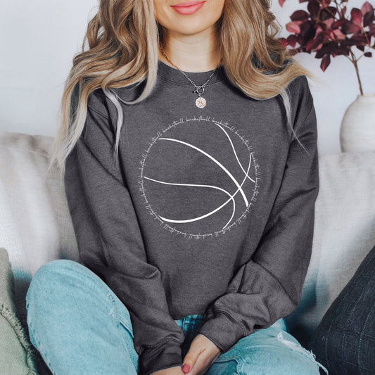 Chic Basketball Word Art Sweatshirt