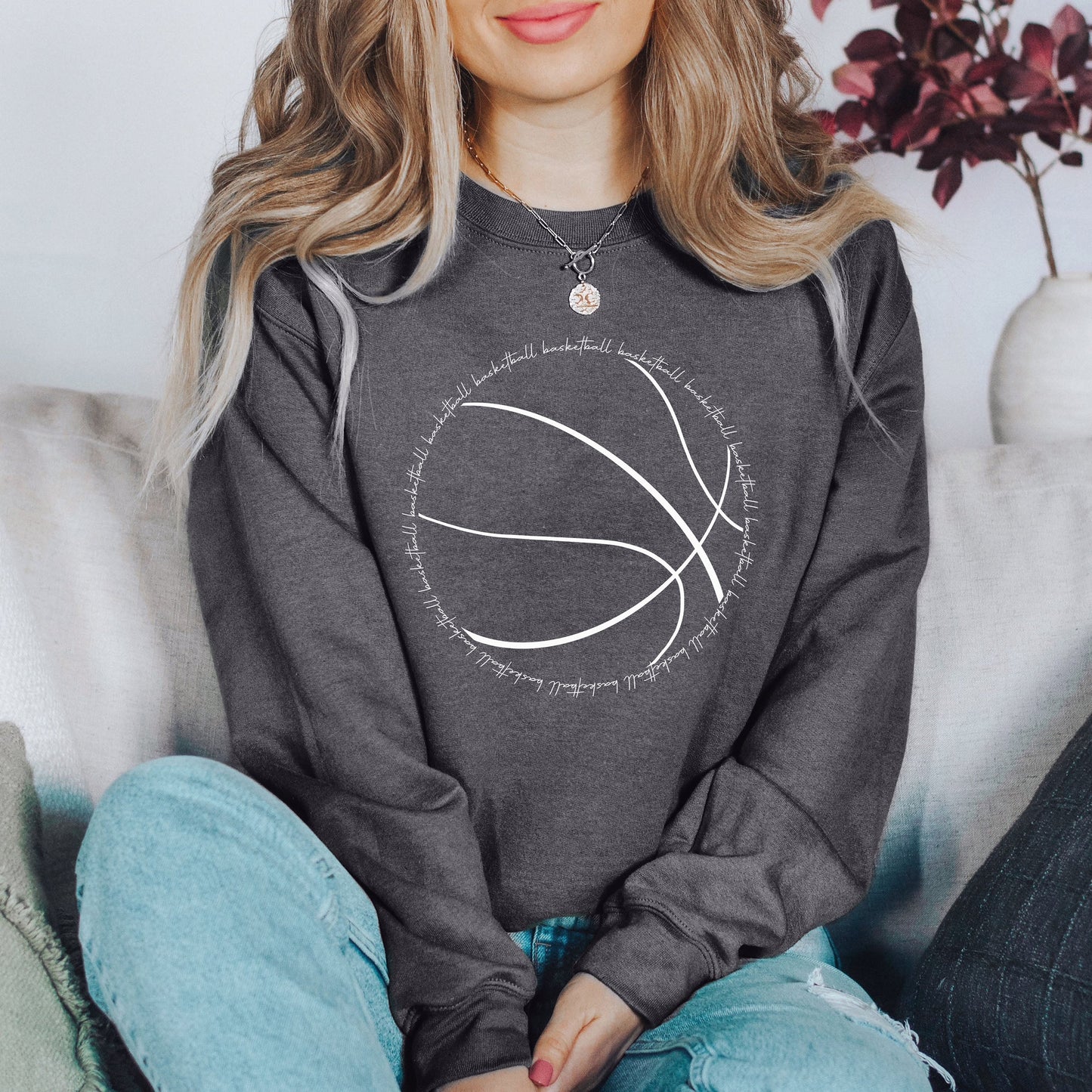 Chic Basketball Word Art Sweatshirt