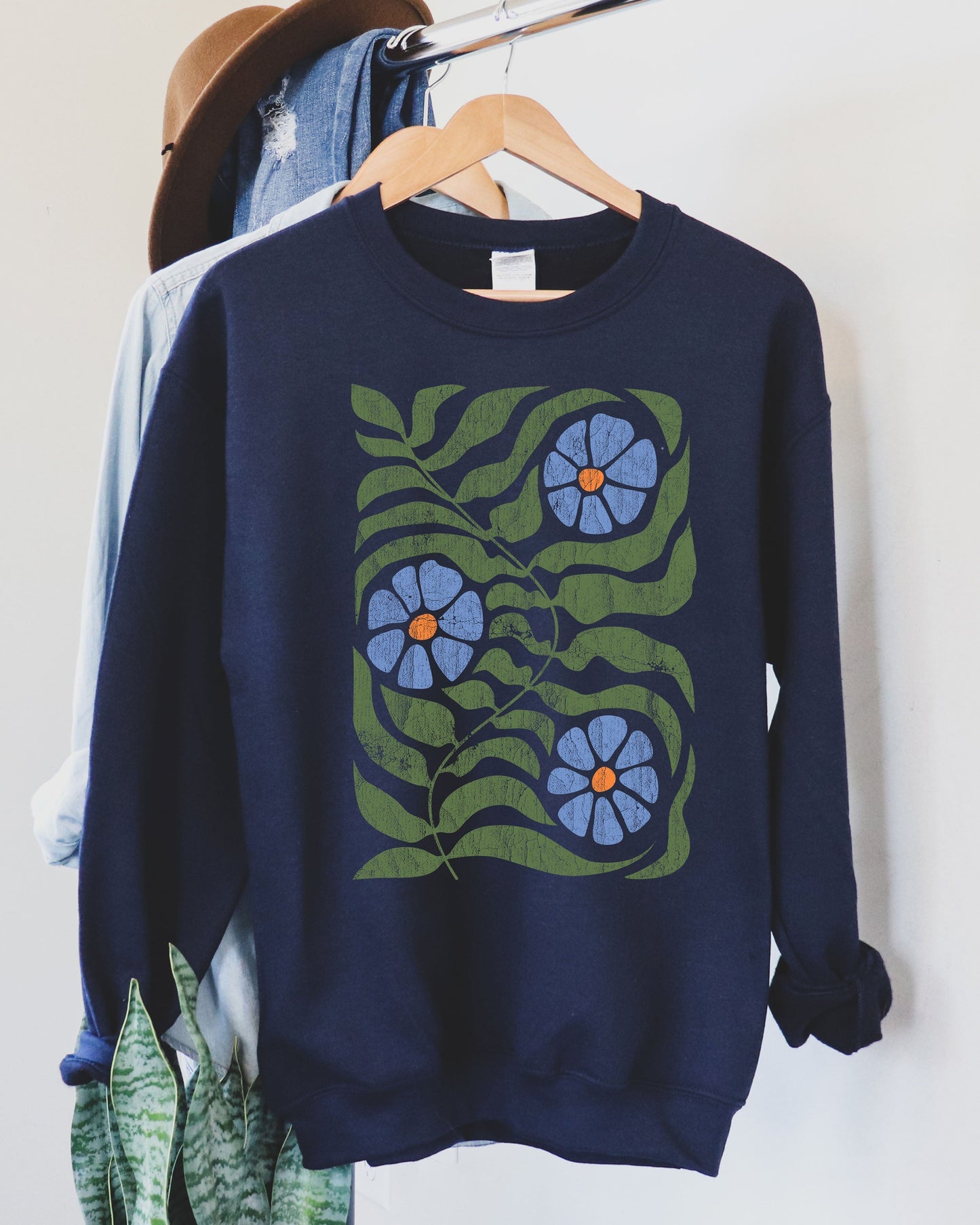 Boho Floral Vintage Sweatshirt