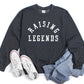 Raising Legends Mother's Day Sweatshirt, Sports Mom, Coach, Father's Day Sweatshirt