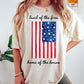 Land Of The Free Patriotic Comfort Colors Tshirt