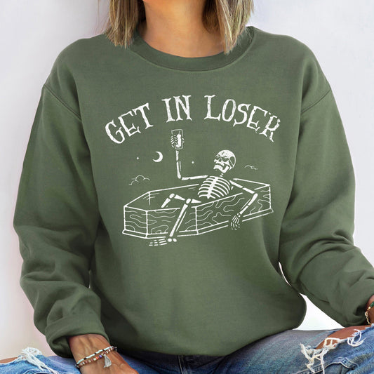 Get In Loser Vintage Skeleton Sweatshirt