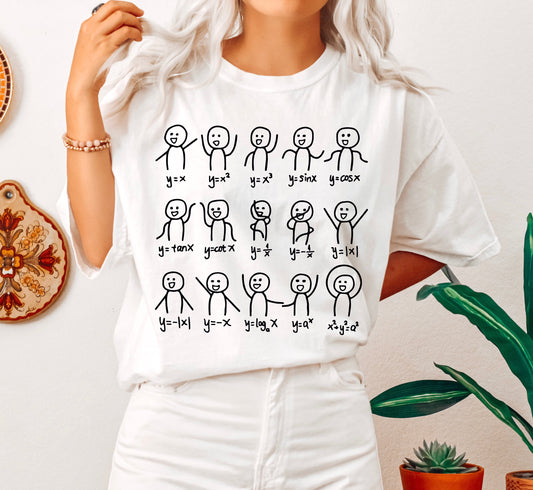 Math Stick Figures Comfort Colors Tshirt