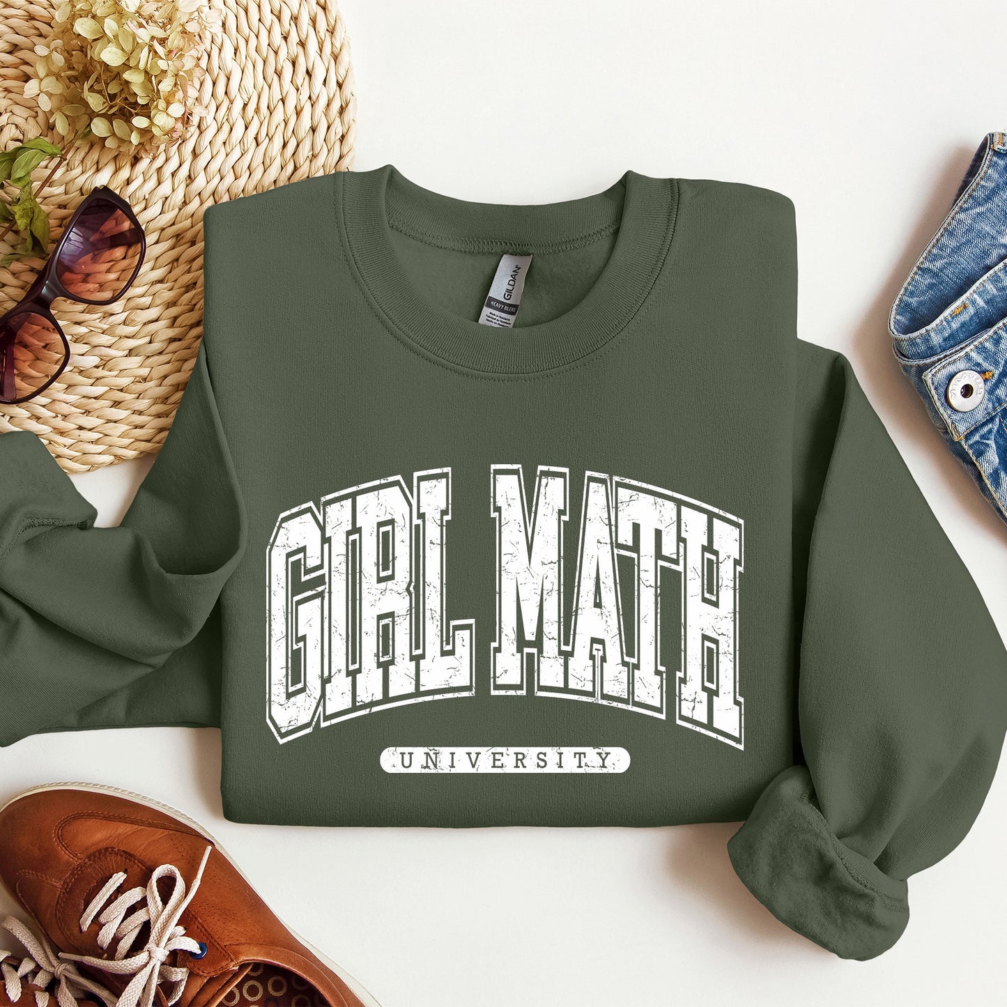 Girl Math University Sweatshirt, Trend