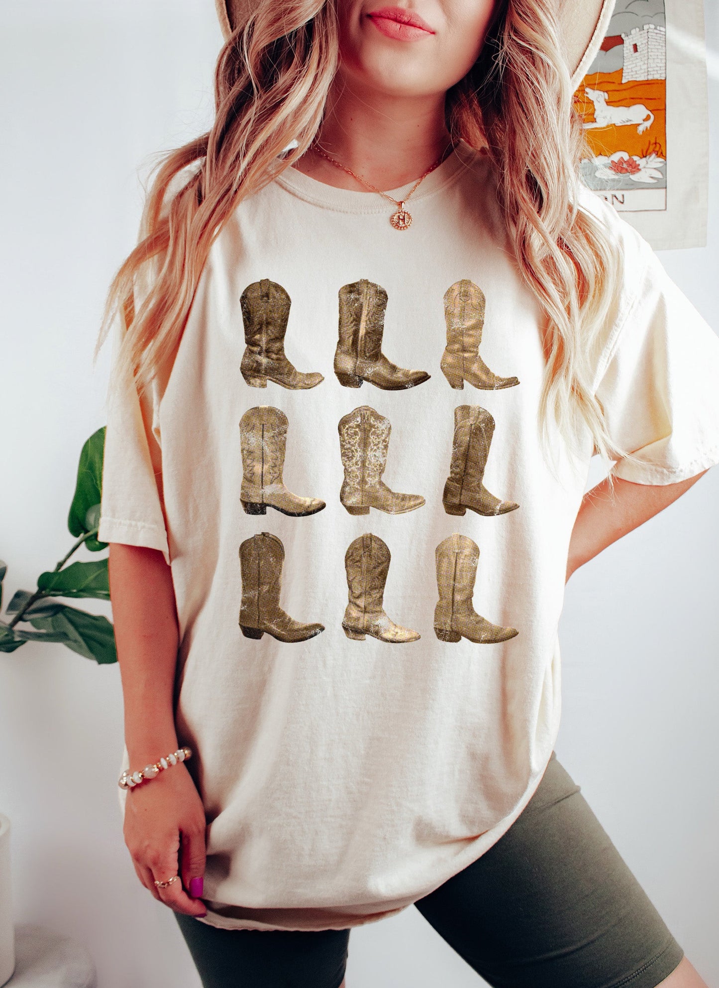 Country Boots Western Comfort Colors Tshirt