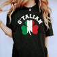 O'talian Clover With Italian Flag Comfort Colors Tshirt