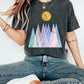 Abstract Pastel Mountains And The Sun Comfort Colors Tshirt