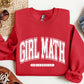 Girl Math University Sweatshirt, Trend