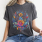 Retro Floral Festival Comfort Colors Tshirt