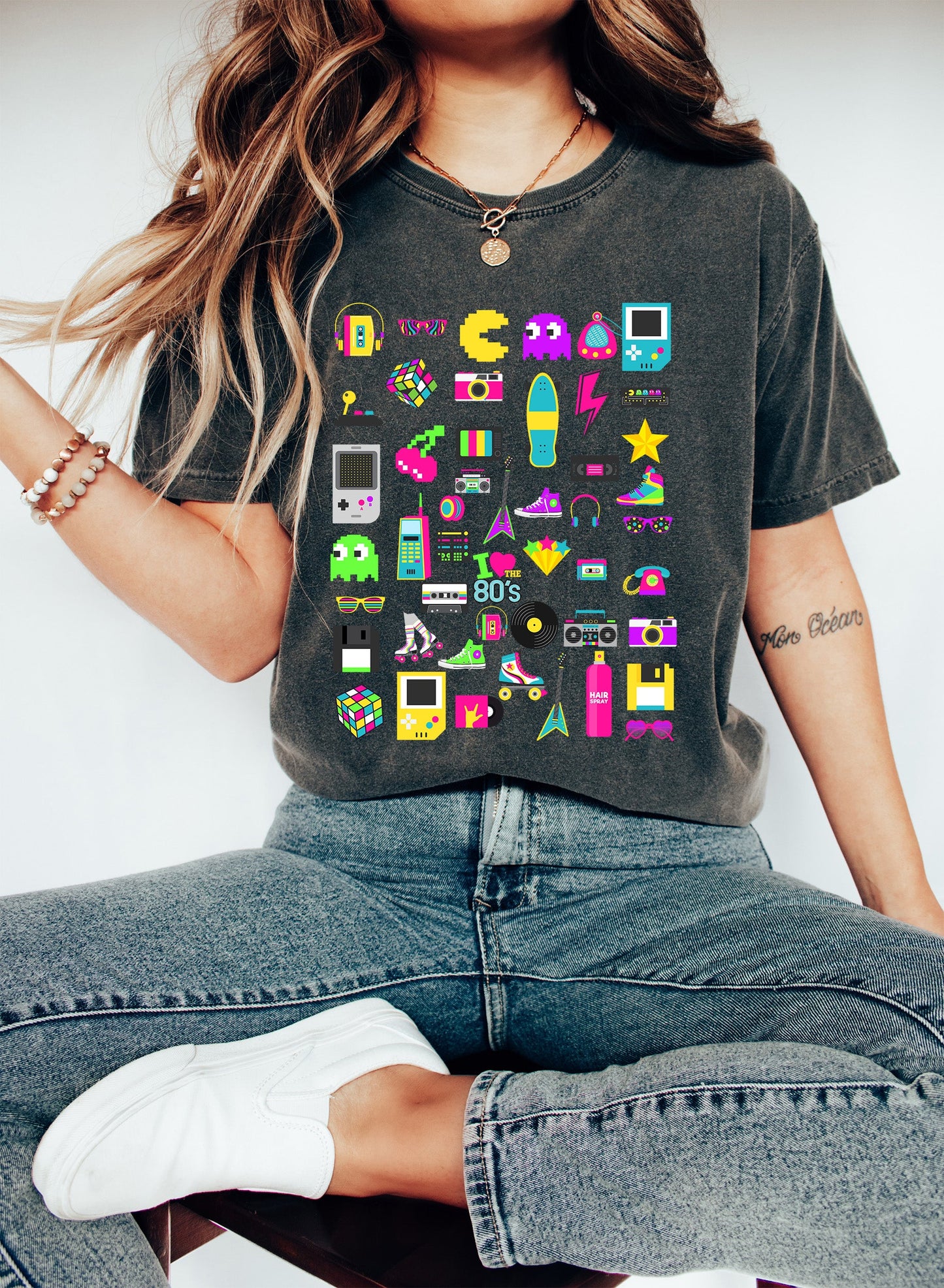 I Love The 80's Icon Pack Comfort Colors Tshirt