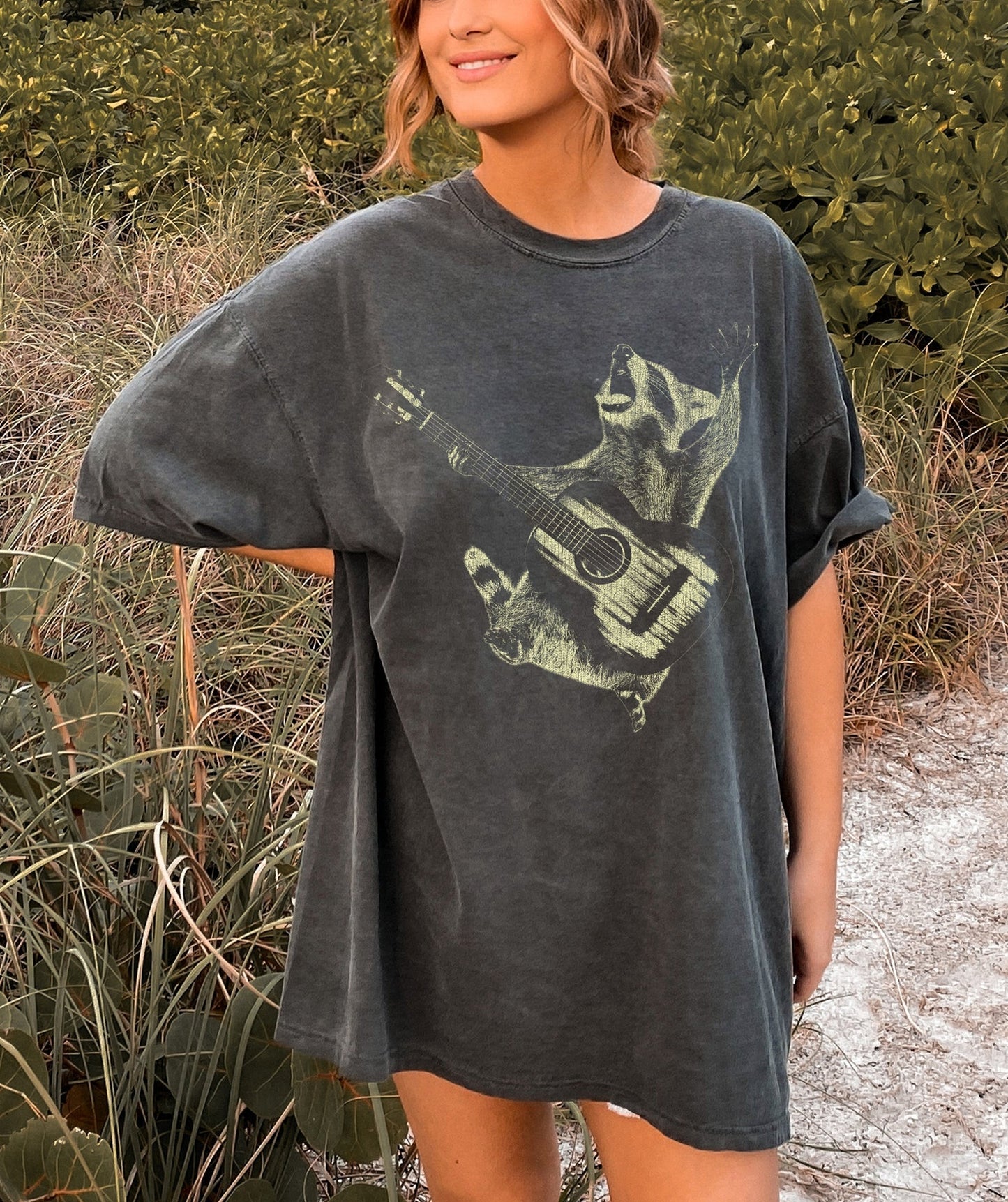 Singing Raccoon Music Comfort Colors Tshirt