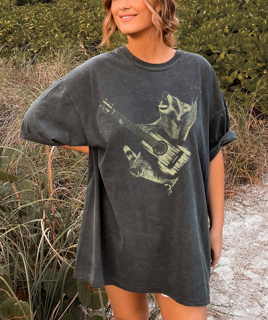 Singing Raccoon Music Comfort Colors Tshirt