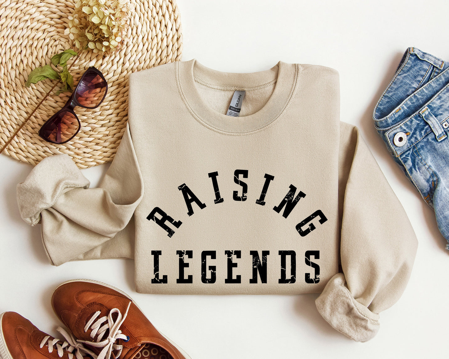 Raising Legends Mother's Day Sweatshirt, Sports Mom, Coach, Father's Day Sweatshirt
