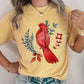 Scandinavian Folk Red Bird Comfort Colors Tshirt