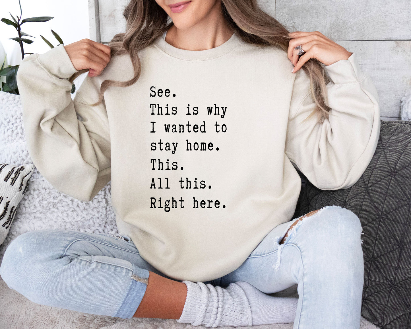 I Wanted To Stay Home Funny Sweatshirt, Sarcastic College Sweatshirt