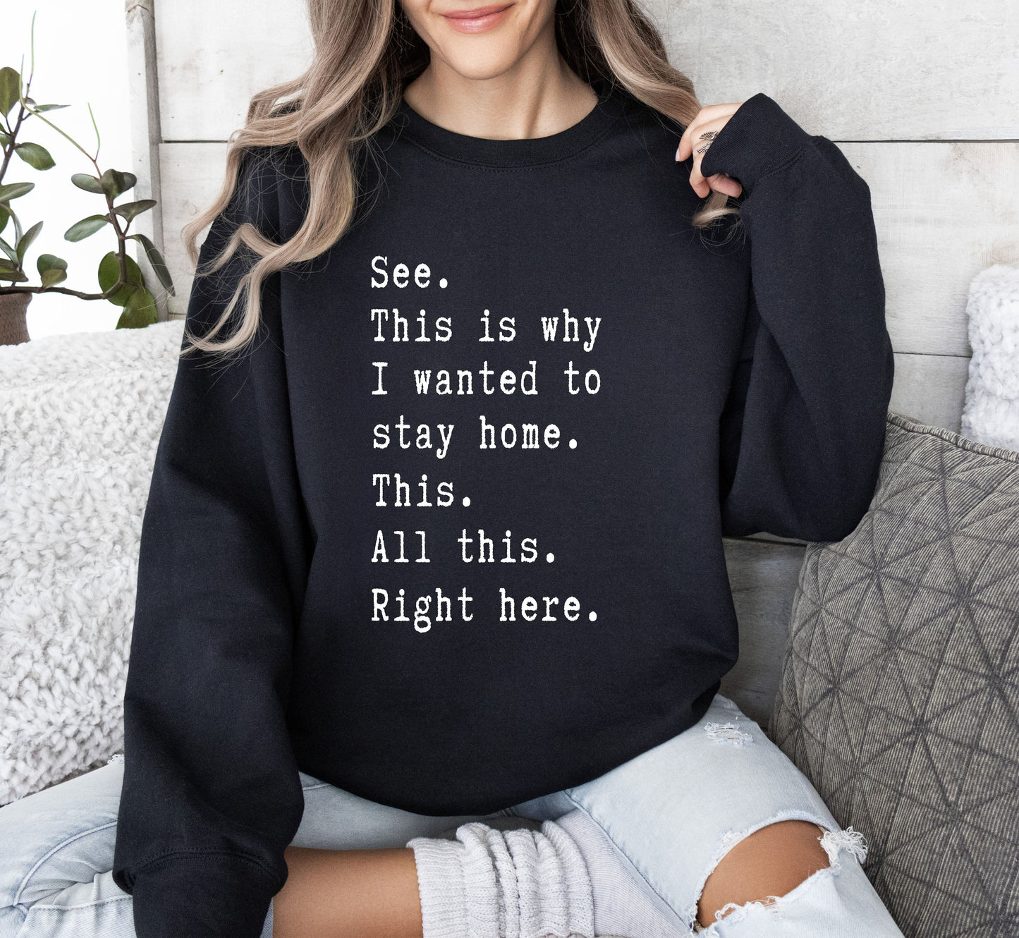 I Wanted To Stay Home Funny Sweatshirt, Sarcastic College Sweatshirt
