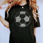 Chic Soccer Ball Word Art Sports Comfort Colors Tshirt