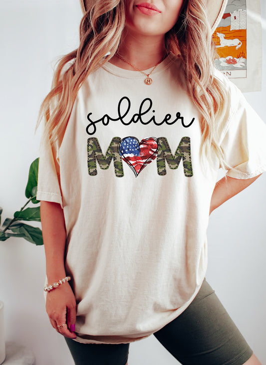 Soldier Mom Comfort Colors Tshirt