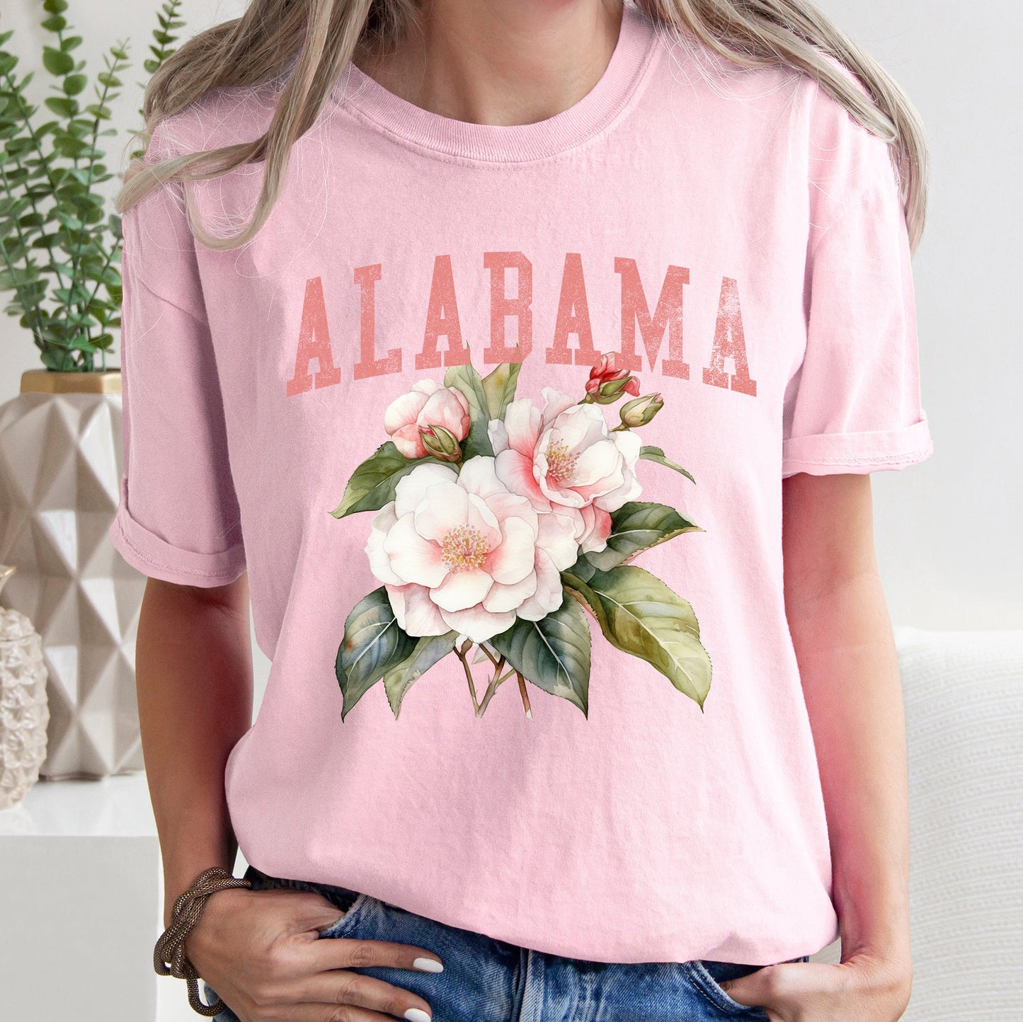 Alabama State Flower Comfort Colors Tshirt