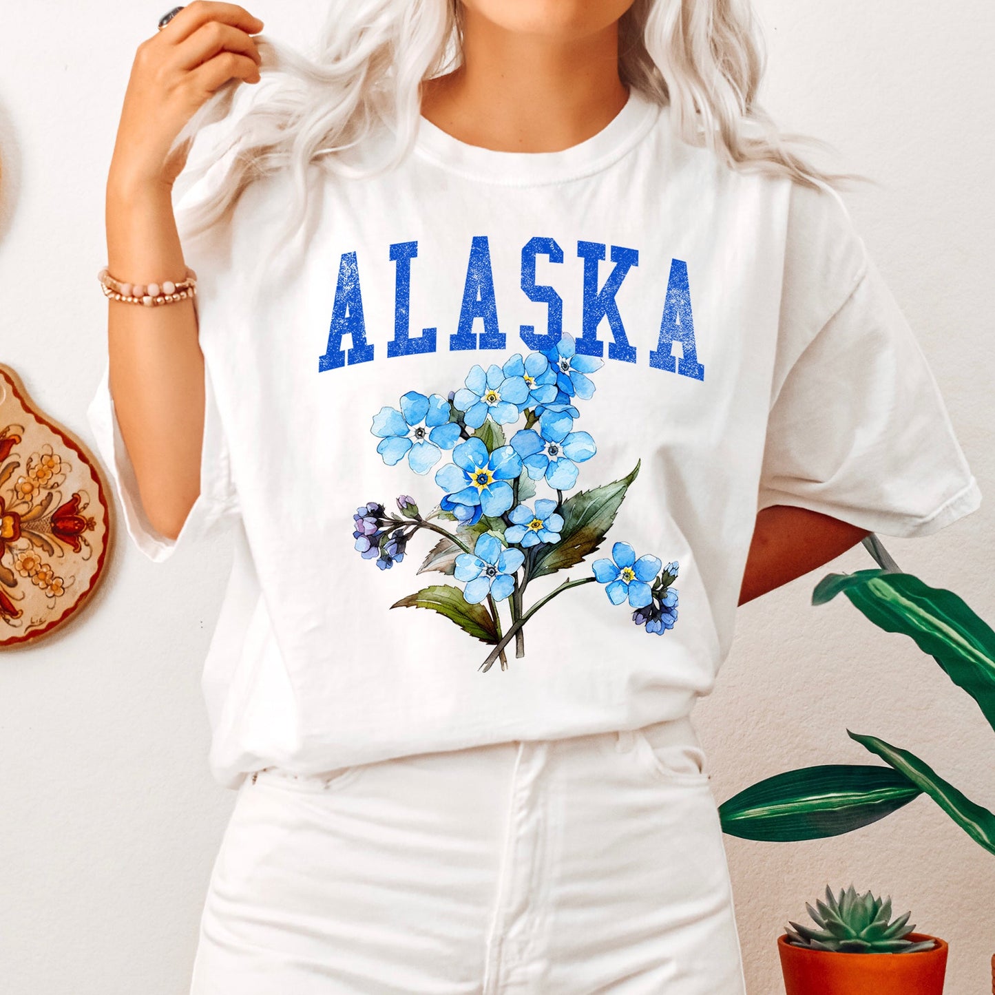 Alaska State Flower Comfort Colors Tshirt