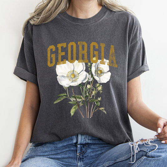 Georgia State Flower Comfort Colors Tshirt