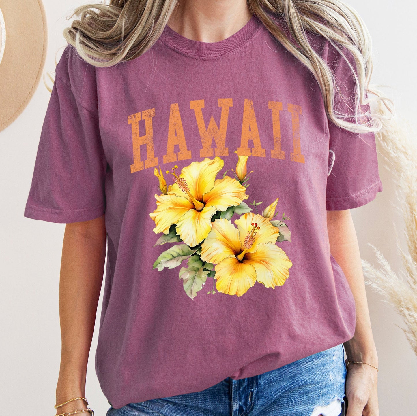 Hawaii State Flower Comfort Colors Tshirt