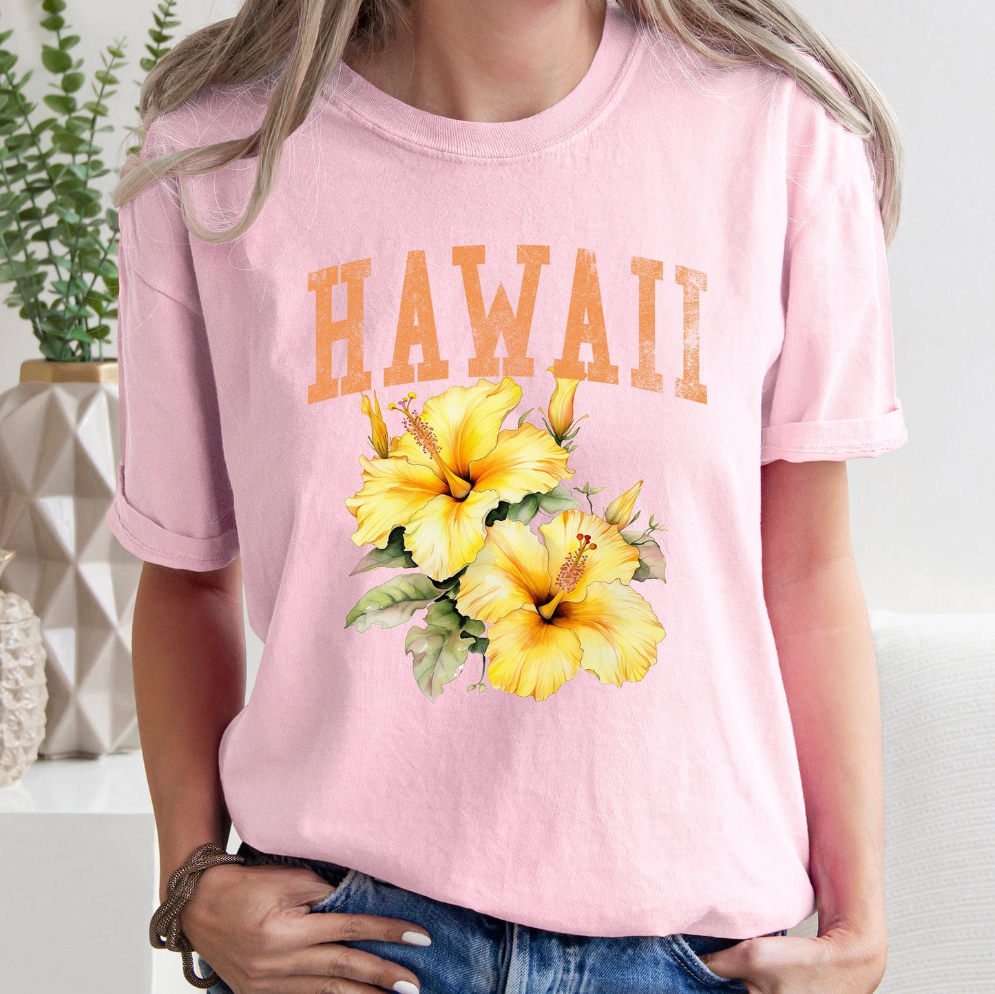 Hawaii State Flower Comfort Colors Tshirt