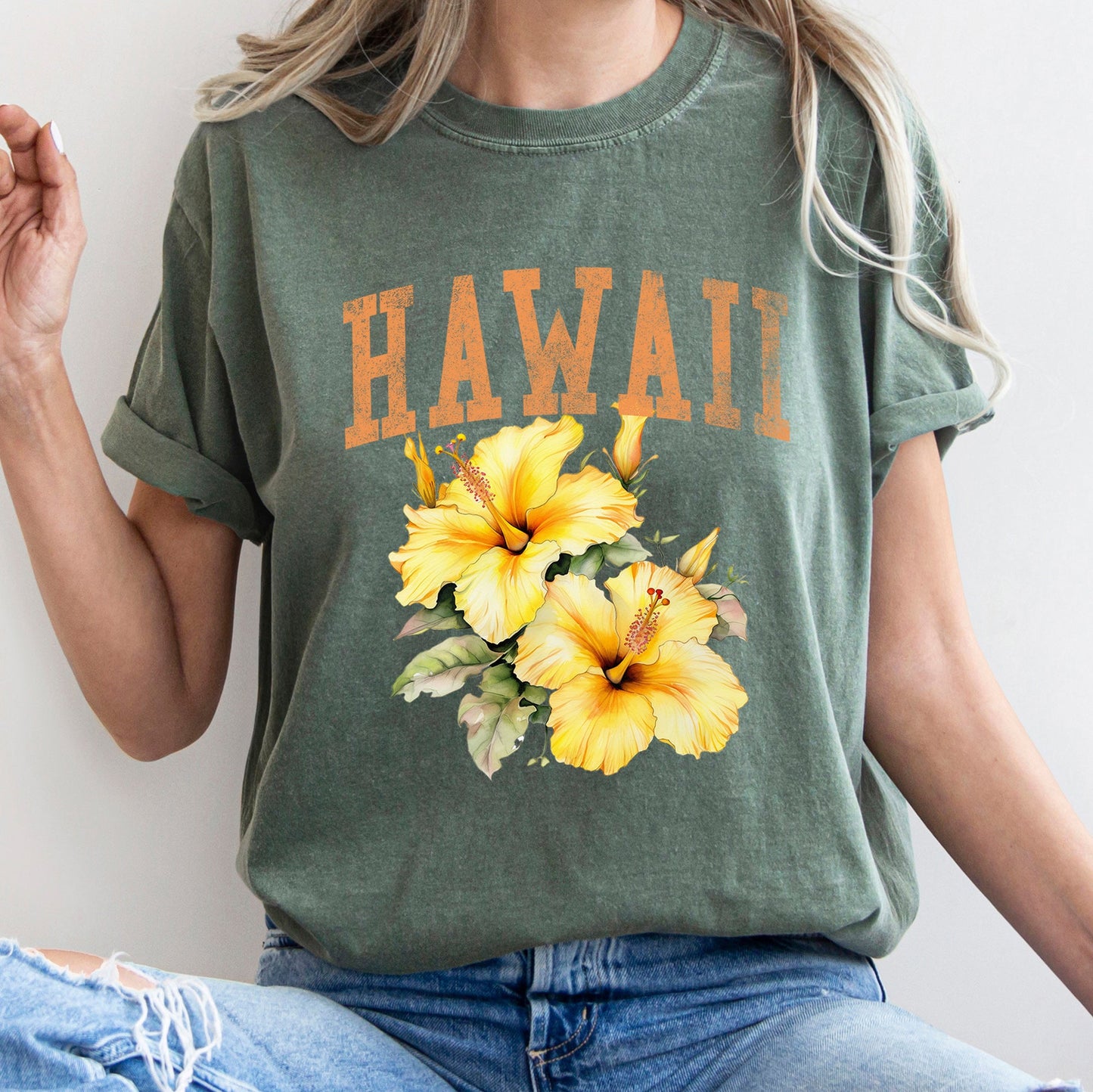 Hawaii State Flower Comfort Colors Tshirt