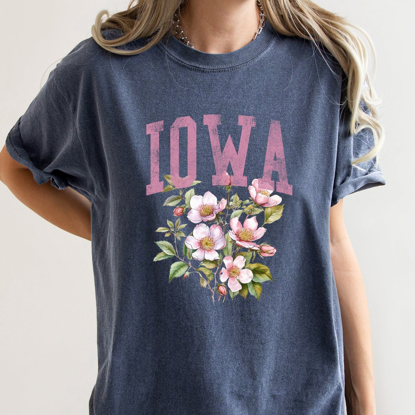 Iowa State Flower Comfort Colors Tshirt