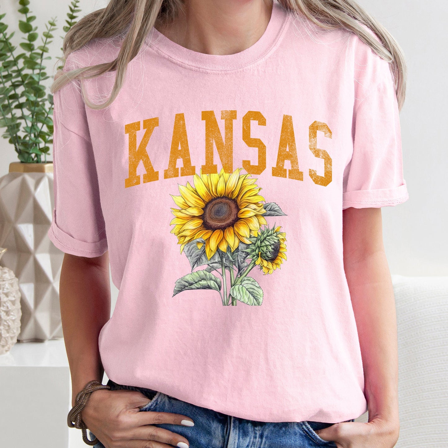 Kansas State Flower Comfort Colors Tshirt