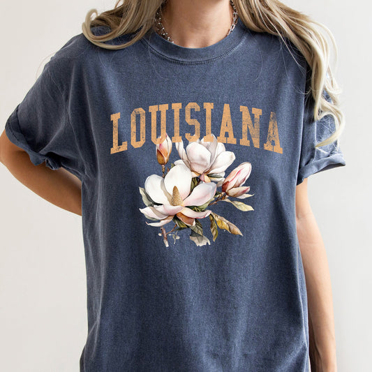 Louisiana State Flower Comfort Colors Tshirt