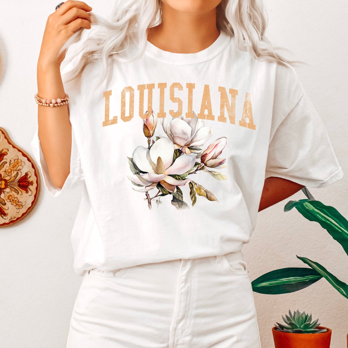 Louisiana State Flower Comfort Colors Tshirt