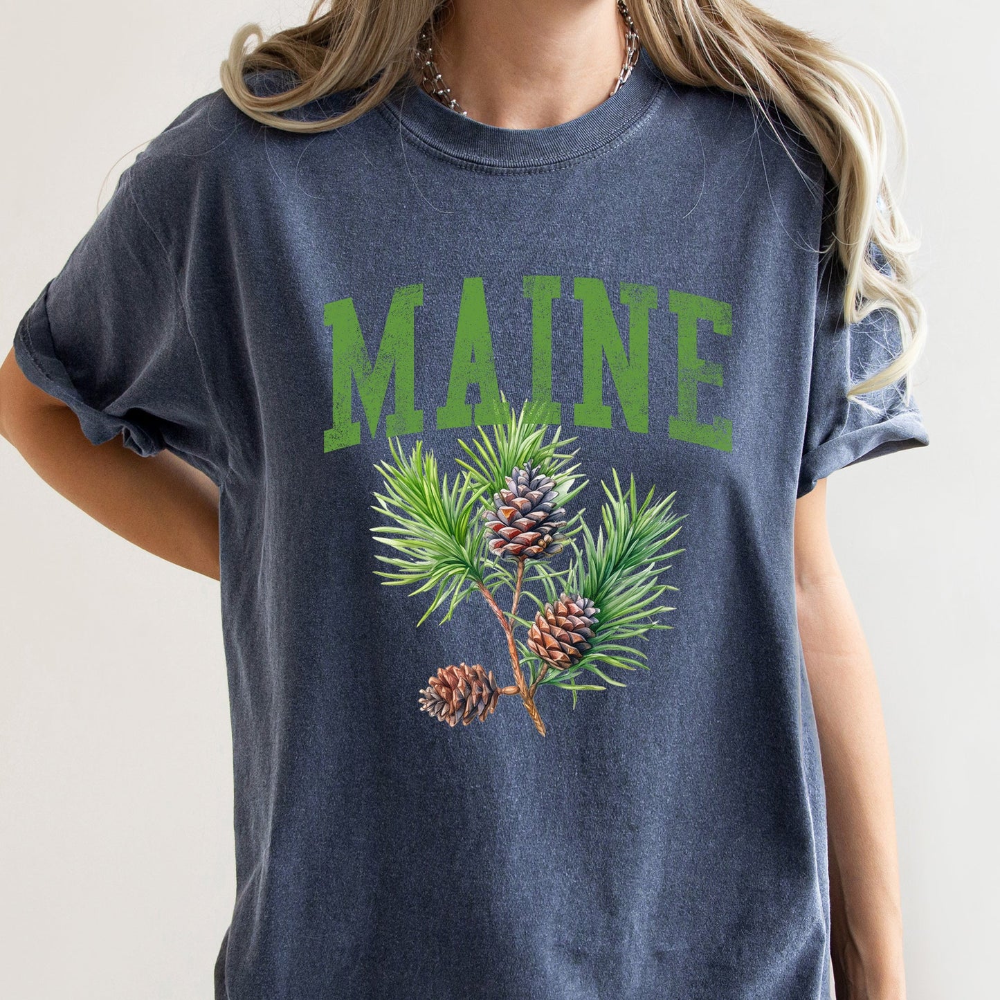 Maine State Flower Comfort Colors Tshirt