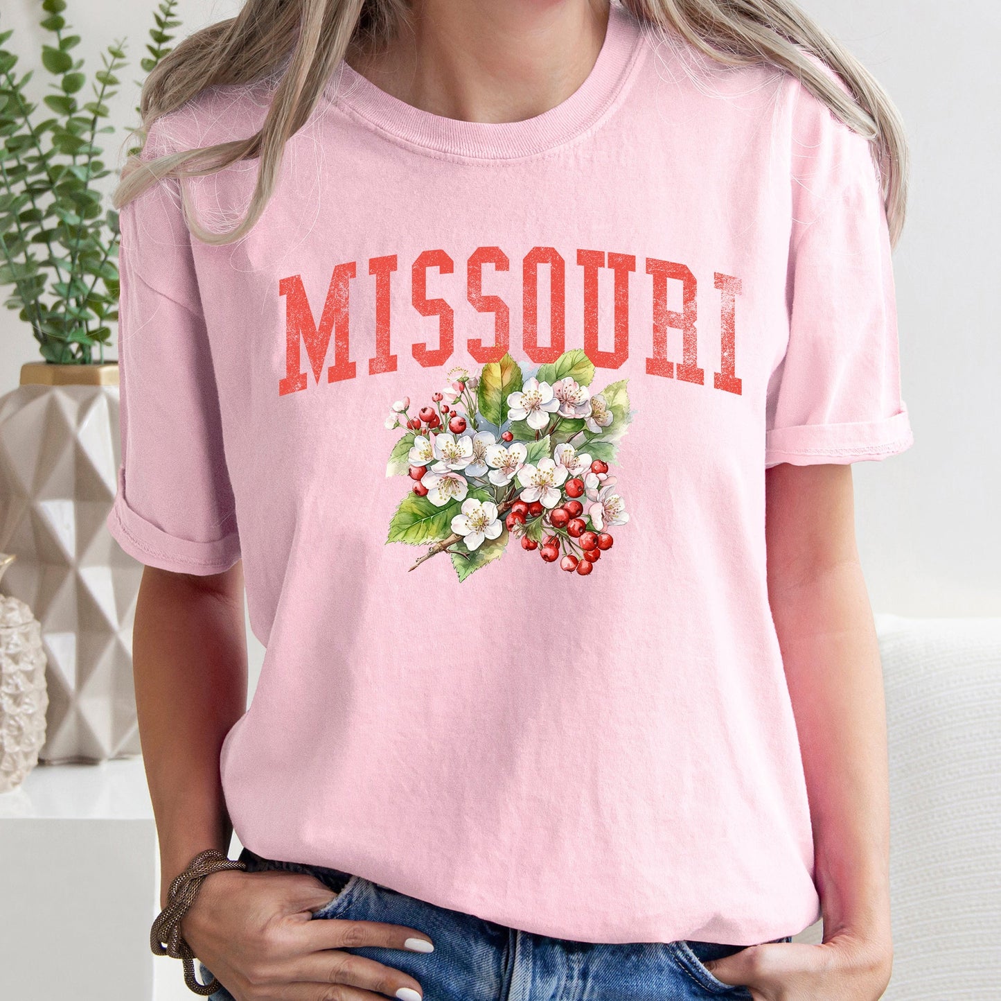Missouri State Flower Comfort Colors Tshirt